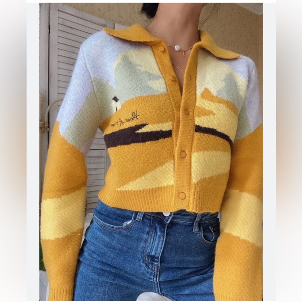 House of Sunny Cropped Button Cardigan - Picture 3 of 11